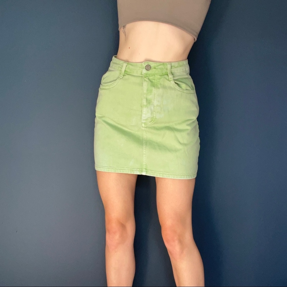Brandy Melville Green Button Skirt